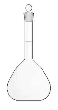 Volumetric flask (fiole jaugée).