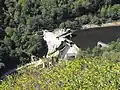 Barrage du Saillant depuis chemin de la Vézère