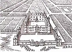 Le château de Limours, par Gomboust. Milieu du XVIIe&nbsp;siècle.