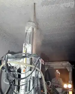 Exemple de robot boulonneur (mis en œuvre au WIPP).