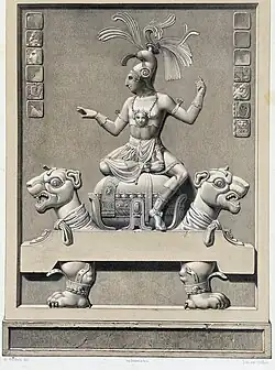 Lithographie de Waldeck du même motif d'après sa propre esquisse (1838)