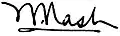 Signature de Walter Nash