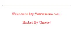 Description de l'image Website defaced by Code Red worm.png.