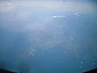 Vue aérienne de l'archipel.