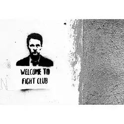 Graffiti d'un homme.