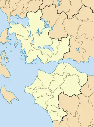 Voir sur la carte administrative de Grèce-Occidentale