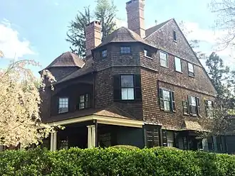 La William Berryman Scott House (1888), conçue par A. Page Brown, au 56 Bayard Lane, à Princeton, dans le New Jersey, dans le quartier historique de Princeton