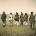 Mohamed Yusef et sa garde Ameer à Chaman en Afghanistan, sur la frontière avec le Baloutchistan (1895).