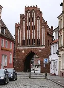 Wassertor de Wismar comme porte du port de Wisborg