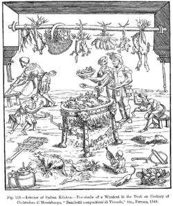 Cuisine en Italie, XVIe&nbsp;siècle.
