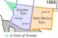 Le Territoire du Nouveau-Mexique et le Territoire de l'Arizona.