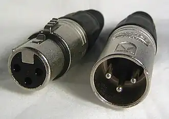 Connecteurs XLR femelle et mâle