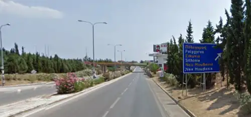 La A24 près de Néa Moudaniá.