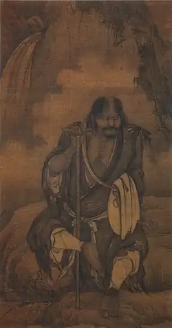 Li Xian ou Li Tieguai un des huit Immortels, Ya Hui (ou Yan Hui rouleau mural, encre sur soie, 146,5 × 72,5 cm. Palace Museum, Beijing
