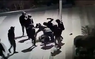 Image de vidéosurveillance de l'agression.