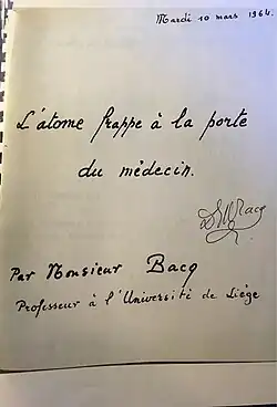 signature de Zénon Bacq