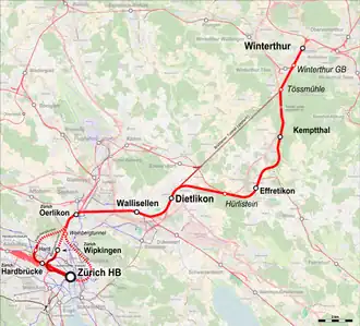 Voir la carte de la ligne.