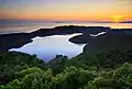 Coucher de soleil sur les lacs de Mljet.