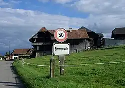 L'entrée du village de Zimmerwald