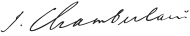 signature de Joseph Chamberlain