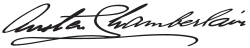 signature d'Austen Chamberlain