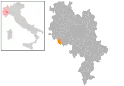 Localisation de Cisterna d'Asti