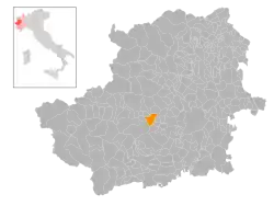 Localisation de Veillane