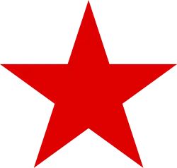 L'étoile rouge, symbole du communisme, est un emblème du costume de Red Star.