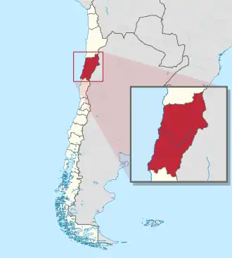Localisation de Région d'Atacama