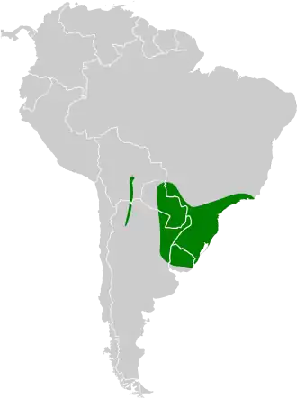 Description de l'image Cacicus chrysopterus map.svg.