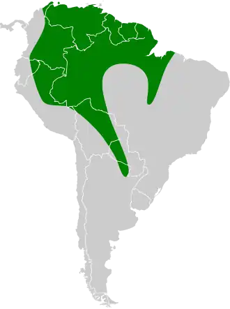 Description de l'image Cynomops paranus map.svg.