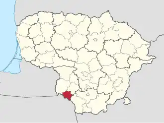 Localisation de Municipalité de Kalvarija