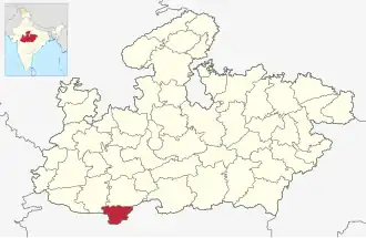 Localisation de District de Burhanpur