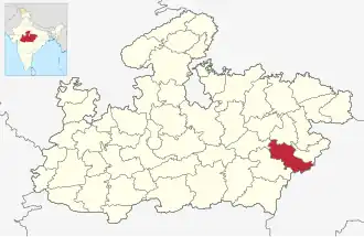 Localisation de District de Dindori