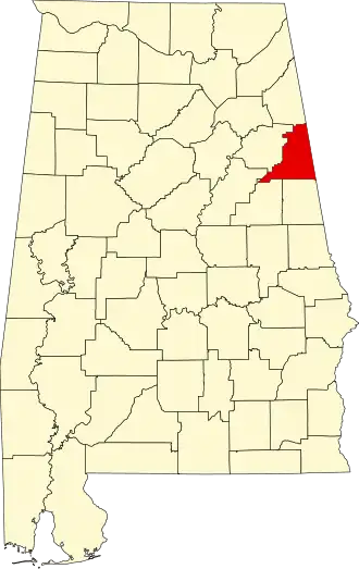 Localisation de Comté de Cleburne(Cleburne County)