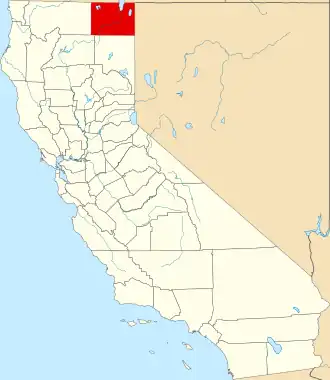 Localisation de Comté de Modoc(en) Modoc County