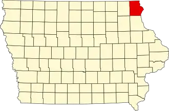 Localisation de Comté d’Allamakee(Allamakee County)