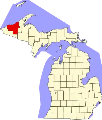 Localisation de Comté d'Ontonagon(Ontonagon County)
