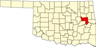 Localisation de Comté de Muskogee(Muskogee County)