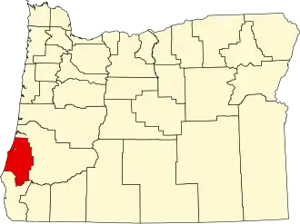 Localisation de Comté de Coos(en) Coos County