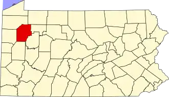 Localisation de Comté de Venango(Venango County)