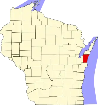Localisation de Comté de Kewaunee(Kewaunee County)