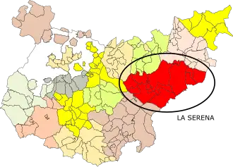 Localisation de Comarque de La Serena