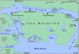 L'île Bertrand, au sud de l'île Navarino