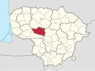 Localisation de Municipalité du district de Raseiniai