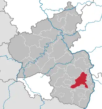 Localisation de Arrondissement de Bad Dürkheim