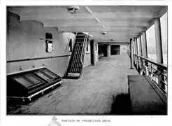 Pont promenade de première classe.