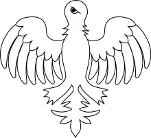 Alérion tel qu'on peut le voir sur la blason de la Lorraine.