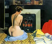 Félix Vallotton, Femme nue devant une salamandre, 1900
