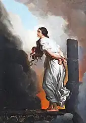 Alexandre-Évariste Fragonard, Jeanne d'Arc sur le bûcher, 1822